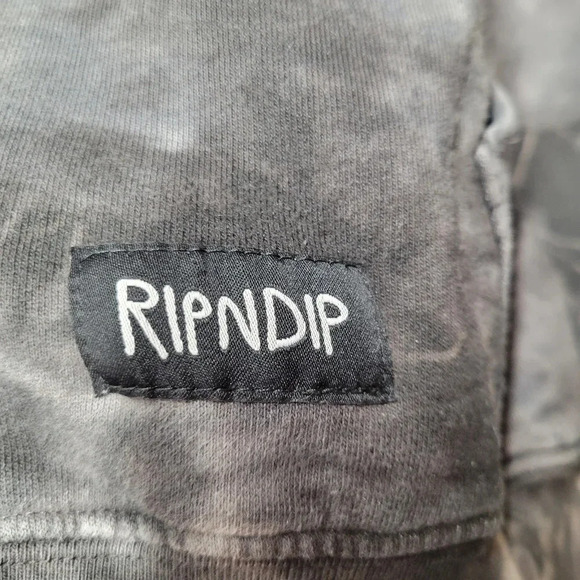 ‼️3/$30‼️ Ripndip Acid Wash Lightening Tie Dye Cat Peace Sign Nerm Hoodie Small - Picture 8 of 12